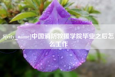 永新中国消防救援学院毕业之后怎么工作