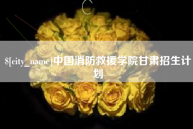 永新中国消防救援学院甘肃招生计划