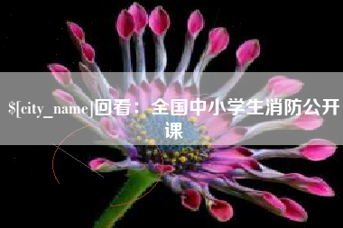 永新回看：全国中小学生消防公开课