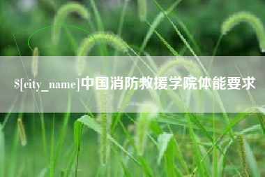 永新中国消防救援学院体能要求