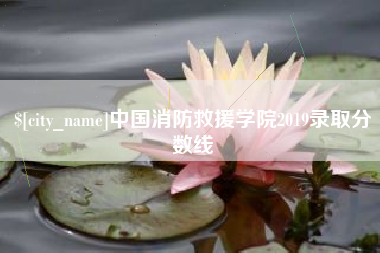 永新中国消防救援学院2019录取分数线