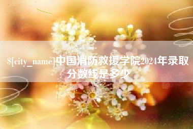 永新中国消防救援学院2024年录取分数线是多少