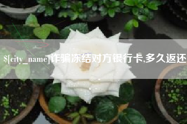 永新诈骗冻结对方银行卡,多久返还