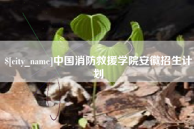 永新中国消防救援学院安徽招生计划