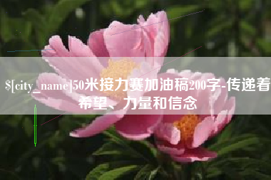永新50米接力赛加油稿200字-传递着希望、力量和信念