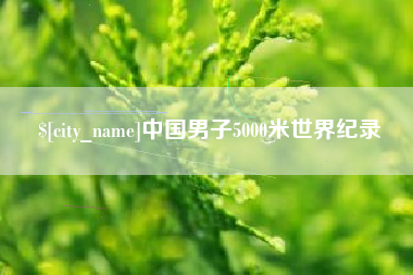 永新中国男子5000米世界纪录