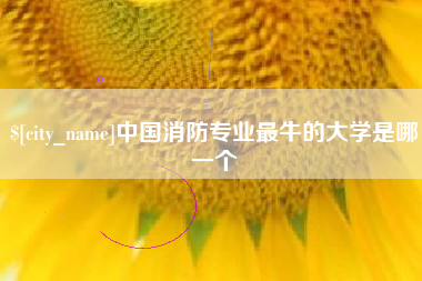 永新中国消防专业最牛的大学是哪一个