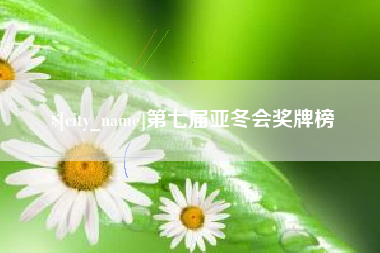 永新第七届亚冬会奖牌榜
