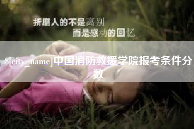 永新中国消防救援学院报考条件分数