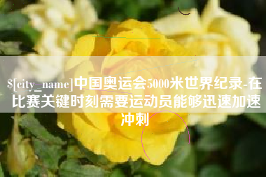 永新中国奥运会5000米世界纪录-在比赛关键时刻需要运动员能够迅速加速冲刺