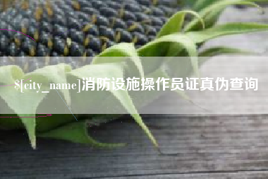 永新消防设施操作员证真伪查询