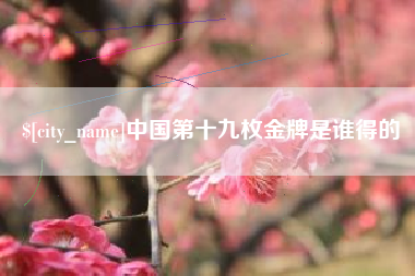 永新中国第十九枚金牌是谁得的