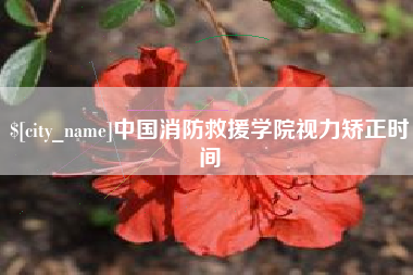 永新中国消防救援学院视力矫正时间
