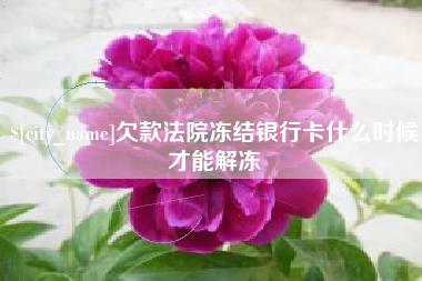 永新欠款法院冻结银行卡什么时候才能解冻