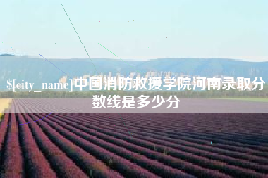 永新中国消防救援学院河南录取分数线是多少分