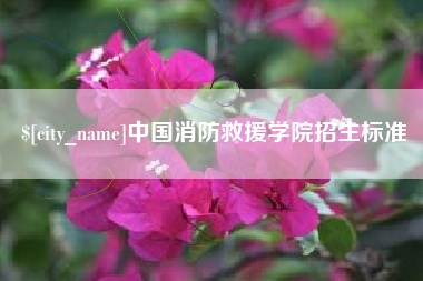 永新中国消防救援学院招生标准