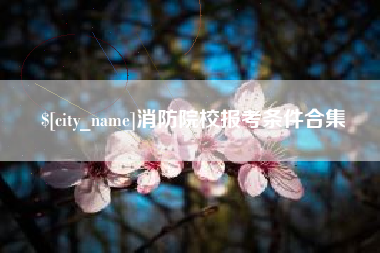 永新消防院校报考条件合集